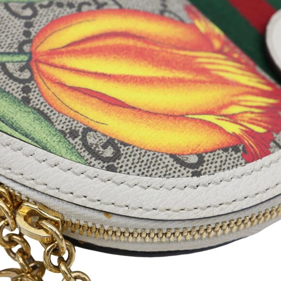 Gucci Ophidia Flora Small Supreme Canvas Shoulder Bag Beige 499621 - Picture 5 of 14